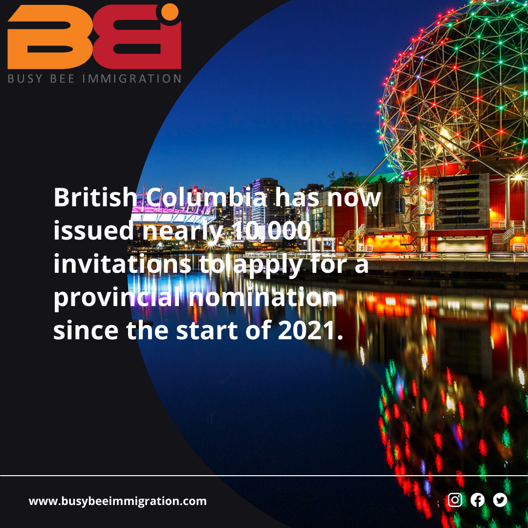 British Columbia invited tech workers to apply for provincial nomination on 19 October