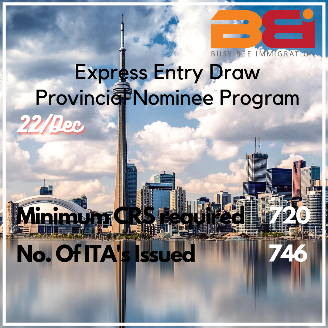 Canada invited 746 applicants in new PNP draw