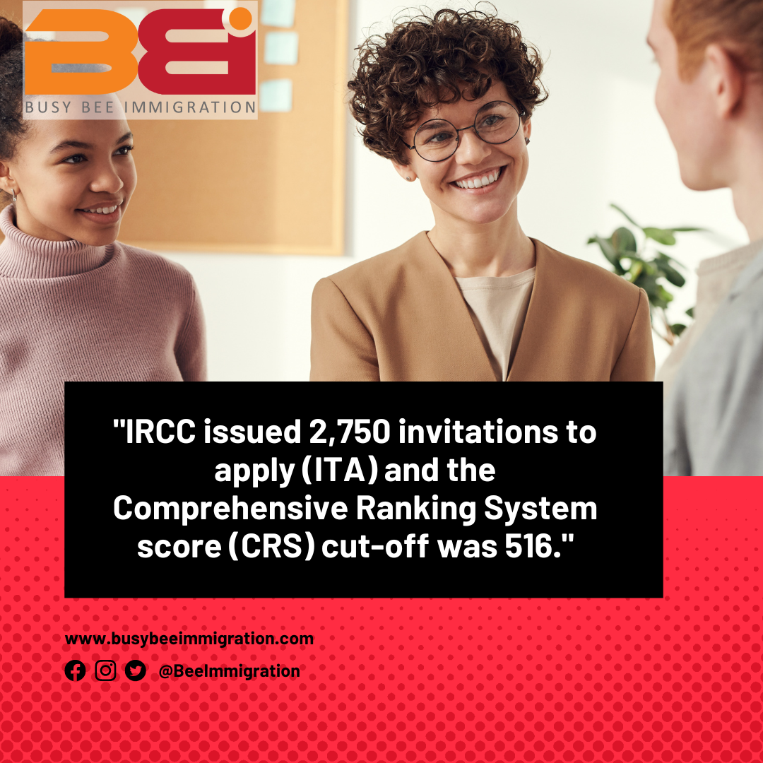 IRCC invites candidates in fifth allprogram draw since July Busybee